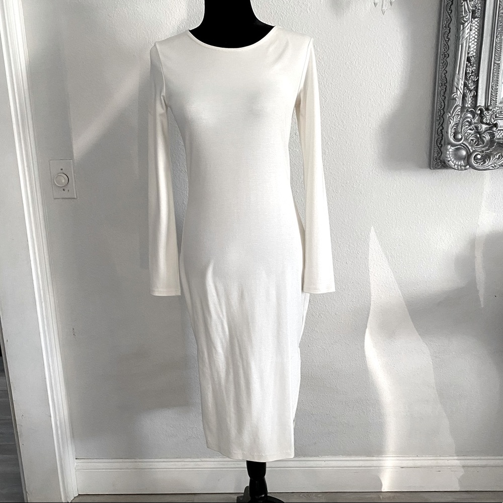 Off white midi dress
